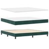 vidaXL Lit &agrave; ressorts avec matelas Vert fonc&eacute; 200 x 200 cm Velours