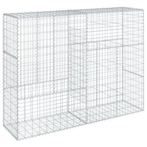 vidaXL Panier gabion avec couvercle 200x50x150 cm fer galvanis&eacute;