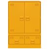 vidaXL Buffet jaune moutarde 67x39x95 cm acier