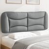 vidaXL Coussin de t&ecirc;te de lit Hvar gris clair 120 cm tissu