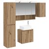 vidaXL Ensemble d'armoire de salle de bain 5 pc Ch&ecirc;ne artisanal