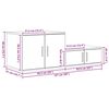 vidaXL Armoire de rangement 2 pcs Ch&ecirc;ne artisanal 127 x 41 x 40 cm