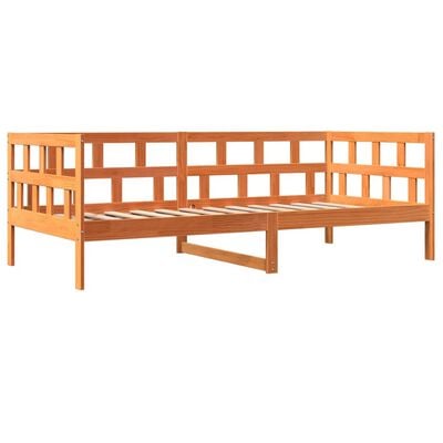 vidaXL Lit de jour sans matelas cire marron 80x200 cm bois pin massif