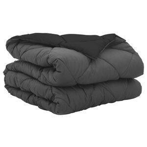 vidaXL Duvet d'&eacute;t&eacute; simple 200 x 135 cm &Eacute;t&eacute; 200 gsm Noir et anthracite