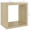 vidaXL &Eacute;tag&egrave;res cube murales 4 pcs Ch&ecirc;ne sonoma 22x15x22 cm