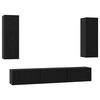 vidaXL Ensemble meuble TV 5 pc Ch&ecirc;ne noir Bois d'ing&eacute;nierie