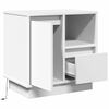 vidaXL Cabinet de chevet Blanc 50 x 34,5 x 50 cm. Bois d'ing&eacute;nierie
