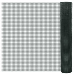 vidaXL Grillage Acier galvanisé et revêtement en PVC 25 x 1 m Vert