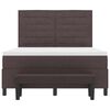 vidaXL Lit &agrave; ressorts avec matelas Marron fonc&eacute; 160 x 200 cm tissu