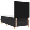 vidaXL Lit &agrave; ressorts avec matelas Noir 90 x 190 cm tissu