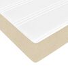 vidaXL Cadre de lit ottoman avec matelas cr&egrave;me 100x200cm tissu