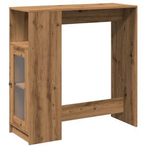 vidaXL Table de bar avec &eacute;tag&egrave;res ch&ecirc;ne artisanal bois d'ing&eacute;nierie