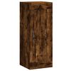 vidaXL Buffet haut Ch&ecirc;ne fum&eacute; 34,5x34x180 cm Bois d'ing&eacute;nierie