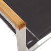 vidaXL Chaises de jardin lot de 4 Textil&egrave;ne et acier inoxydable Gris