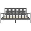 vidaXL Cadre de lit sans matelas gris 200x200 cm bois massif de pin