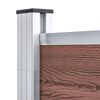 vidaXL Ensemble de clôture WPC 10 Carré + 1 Incliné 1830x186 cm Marron