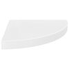 vidaXL &Eacute;tag&egrave;res d'angle flottantes 4pcs blanc brillant 35x35x3,8cm MDF