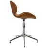 vidaXL Chaise pivotante de salle &agrave; manger Marron Velours