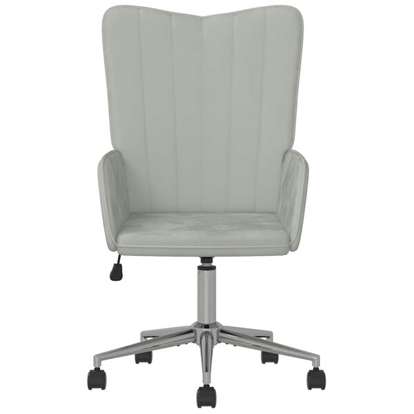vidaXL Chaise de relaxation Gris clair Velours