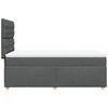 vidaXL Sommier &agrave; lattes de lit et matelas Gris fonc&eacute; 90x190 cm Tissu