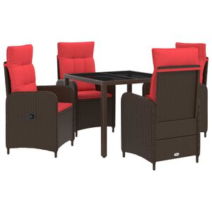 vidaXL Ensemble de repas ext&eacute;rieur 5 pc polyrotin