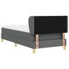 vidaXL Lit &agrave; ressorts avec matelas Gris fonc&eacute; 100 x 200 cm tissu
