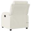 vidaXL Fauteuil inclinable de massage &eacute;lectrique cr&egrave;me velours