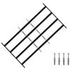 vidaXL Grille de s&eacute;curit&eacute; pour fen&ecirc;tres avec 4 barres crois&eacute;es 3 pc