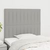 vidaXL T&ecirc;te de lit Gris clair 90x5x118/128 cm Tissu
