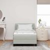 vidaXL Lit &agrave; ressorts avec matelas Gris clair 90 x 200 cm Velours