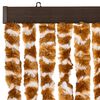 vidaXL Rideau anti-mouches ocre et blanc 118x220 cm chenille