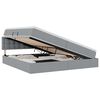 vidaXL Lit avec rangement et matelas Gris clair 200 x 200 cm Velours