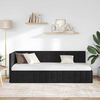 vidaXL Cadre de lit d'angle Noir 80 cm x 200 cm Velours