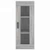 vidaXL Buffet haut Sonoma gris 34,5x34x180 cm Bois d'ing&eacute;nierie