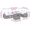 vidaXL Salon de jardin avec coussins 7 pcs gris clair r&eacute;sine tress&eacute;e