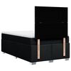 vidaXL Sommier &agrave; lattes de lit avec matelas noir 120x190 cm tissu