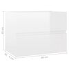 vidaXL Ensemble de meubles de bain blanc brillant bois d'ing&eacute;nierie