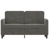 vidaXL Canap&eacute; &agrave; 2 places Gris fonc&eacute; 120 cm Velours
