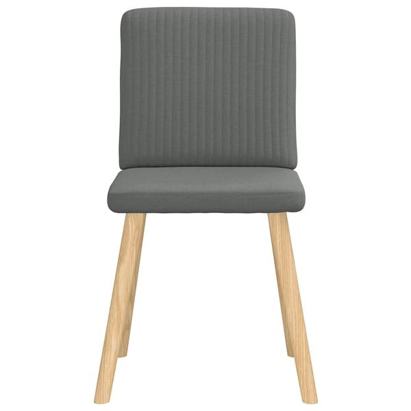vidaXL Chaises &agrave; manger lot de 4 gris fonc&eacute; tissu