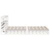 vidaXL Cadre de lit sans matelas blanc 140x200 cm bois de pin massif