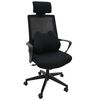 vidaXL Oreiller avec oreiller R&eacute;glable Noir 42 x 32 x 14 cm Polyester