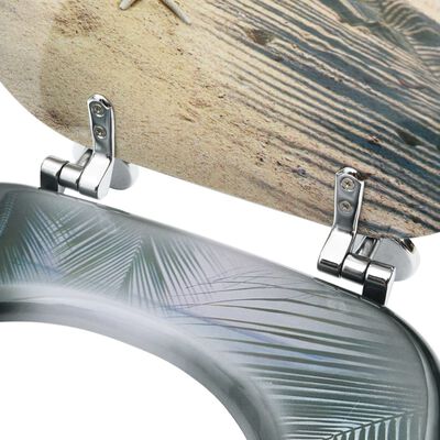 vidaXL Sièges de toilette avec couvercle 2 pcs MDF Design de plage