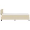 vidaXL Lit &agrave; ressorts avec matelas Cr&egrave;me 100 x 200 cm tissu