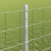 vidaXL Cl&ocirc;ture avec poteau Argent&eacute; 1,2 x 25 m Acier