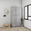vidaXL Garde-robe Gris b&eacute;ton 82,5x51,5x180 cm Agglom&eacute;r&eacute;