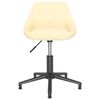 vidaXL Chaises pivotantes &agrave; manger lot de 4 cr&egrave;me velours
