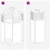 vidaXL Lumi&egrave;re de chemin LED solaire 2 pcs Argent&eacute; Galvanis&eacute;