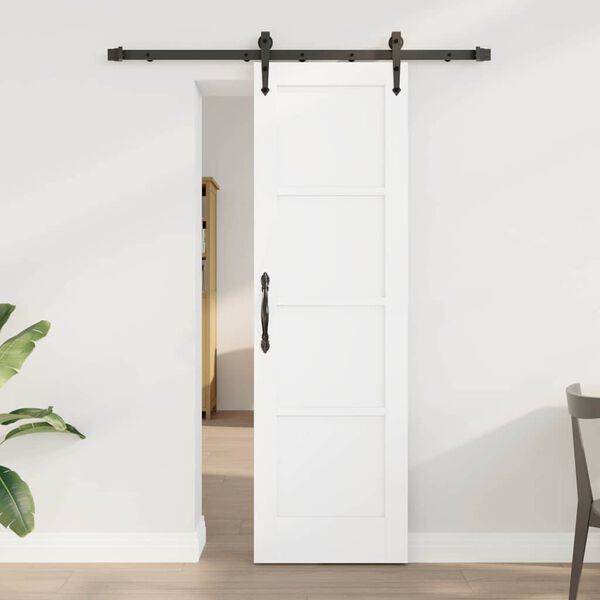 vidaXL Porte coulissante ORKDAL Blanc 61 x 198,5 cm Bois de pin massif