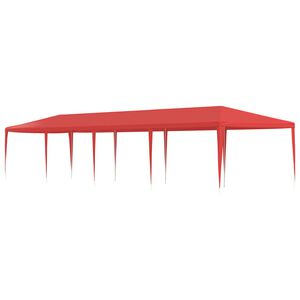 vidaXL Tente de f&ecirc;te Rouge 1200 x 300 x 255 cm PE et acier