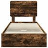 vidaXL Lit de Rangement Ch&ecirc;ne fum&eacute; 75 x 190 cm Bois d'ing&eacute;nierie